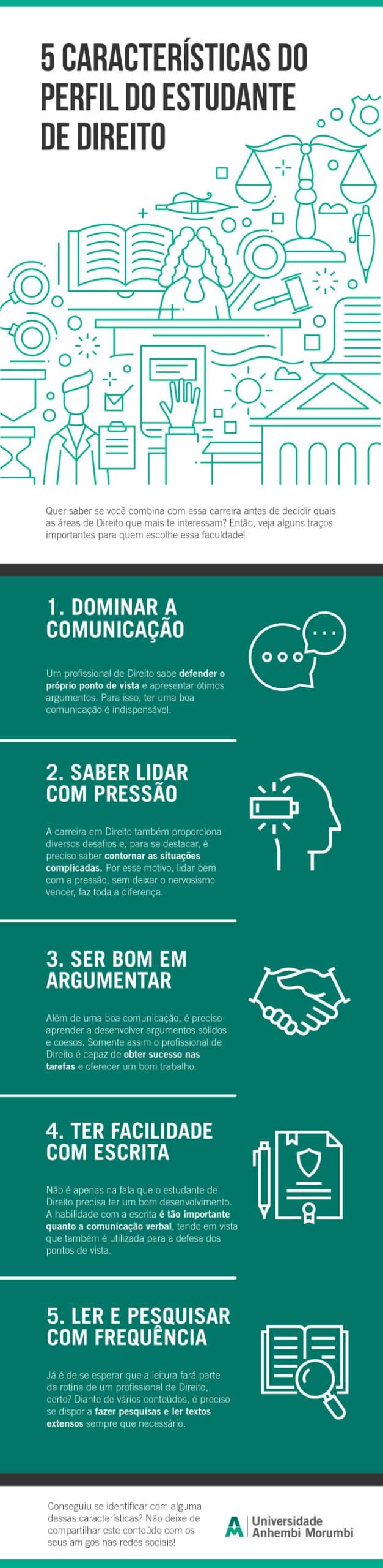 5 características do perfil do estudante de Direito